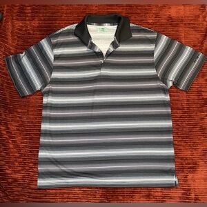 Ben Hogan men’s sz XLGolf Polo Shirt Black/Grey Stripe Performance PowerAir